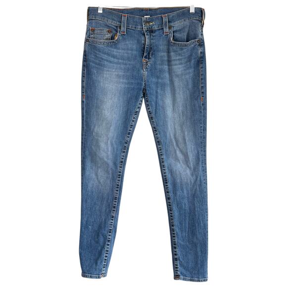 True Religion Mens Rocco Relaxed Skinny Medium Wash Size 34 Streetwear Urban - Picture 1 of 8
